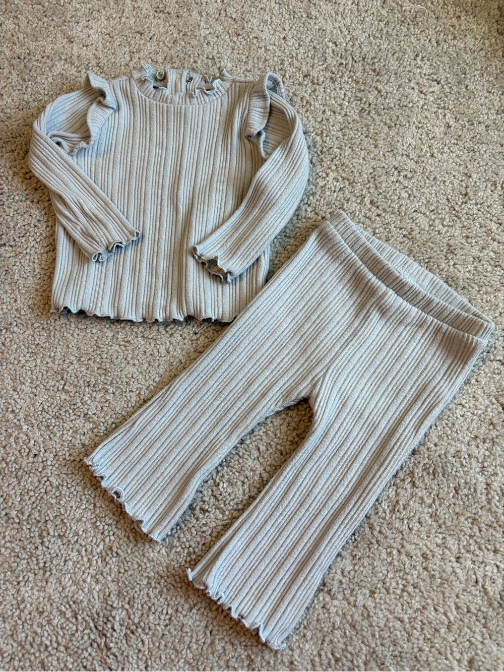 Old Navy Ribbed Two-Piece Set - Light Gray